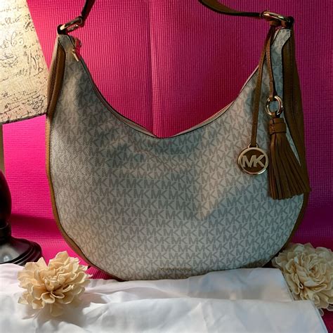 michael kors lydia large hobo oyster|MICHAEL Michael Kors Signature Lydia Large Hobo .